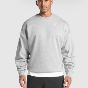 Gymshark Crest Oversized Crew Sweatshirt Grey XL NWT IN PACKAGE